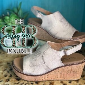 Corkys Cream Crackle Most Wanted BootStitch Wedges